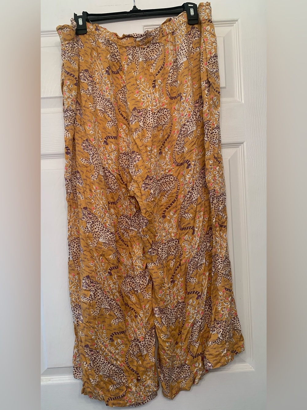 Printfresh Bagheera Eco Satin pajama pants in tobacco size large petite - Picture 2 of 5